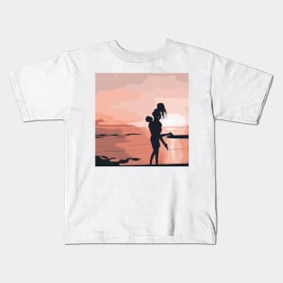 Sunset on the beach Kids T-Shirt